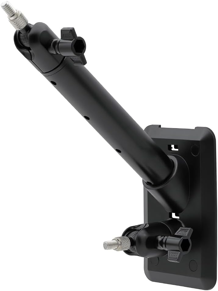 Holicfun 2-in-1 Wall Mount for Ring, Arlo, and Cameras & Solar Panels with 1/4"-20 Screw Hole - Black - Image 1